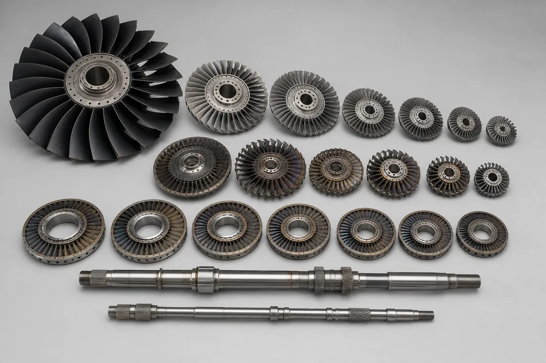 GE90 engine life-limited parts arranged for inspection